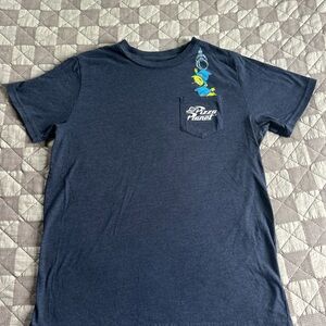 Disney Toy Story Pizza Planet Blue Short Sleeve Pocket Tee